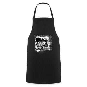 Ocean Explorer Scuba Diving Turtle Reef - Cooking Apron - black - Front - AI Model Male 185 dark (185cm)
