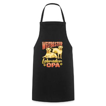 Weltbester Labrador Opa Design n Hundehalter Opa - Kochschürze - Schwarz - Vorne - AI Model Male 185 dark (185cm)