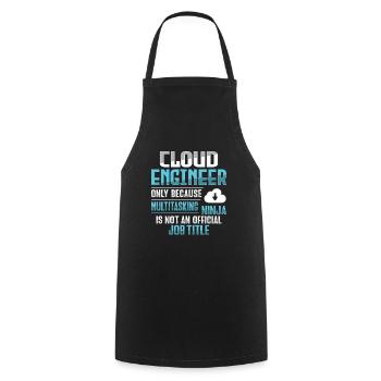Cloud Administrator Cloud Devops - Cooking Apron - black - Front - AI Model Male 185 dark (185cm)