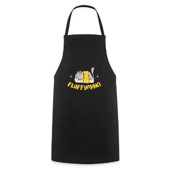 Design Fluffymaki pour un chinchilla - Tablier de cuisine - noir - Devant - AI Model Male 185 dark (185cm)