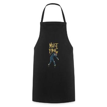 Travailleur du pétrole Zombie Halloween Design - Tablier de cuisine - noir - Devant - AI Model Male 185 dark (185cm)