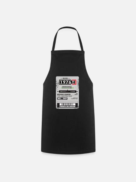 Drehstromzähler Geburtstag 1976 Geschenk - Kochschürze - Schwarz