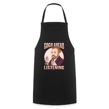 Van Gogh Art Lovers - Cooking Apron - black - Front - AI Model Male 185 dark (185cm)