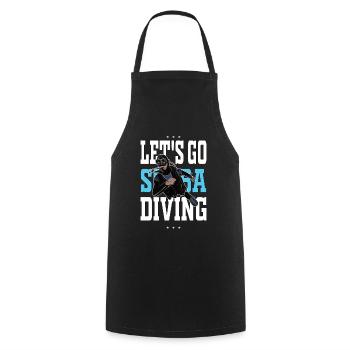 Let's go scuba diving Geschenk Tauchen - Kochschürze - Schwarz - Vorne - AI Model Male 185 dark (185cm)