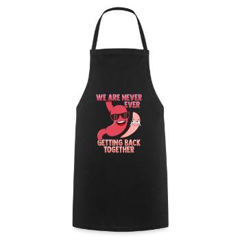 Illustration de manche bastrique pour la récupération gastrique - Tablier de cuisine - noir - Devant - AI Model Male 185 dark (185cm)