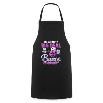 I'm a big name in the Bunco community - Cooking Apron - black - Front - AI Model Male 185 dark (185cm)