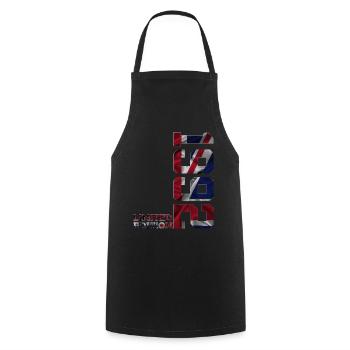 ÉDITION LIMITÉE ANGLETERRE 34E ANNIVERSAIRE 1992 UK - Tablier de cuisine - noir - Devant - AI Model Male 185 dark (185cm)