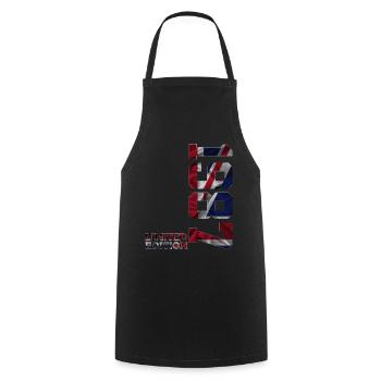 ÉDITION LIMITÉE ANGLETERRE 39E ANNIVERSAIRE 1987 UK - Tablier de cuisine - noir - Devant - AI Model Male 185 dark (185cm)