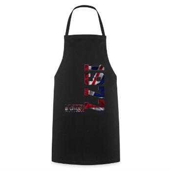 ÉDITION LIMITÉE ANGLETERRE 1977 49E ANNIVERSAIRE BRITANNIQUE - Tablier de cuisine - noir - Devant - AI Model Male 185 dark (185cm)