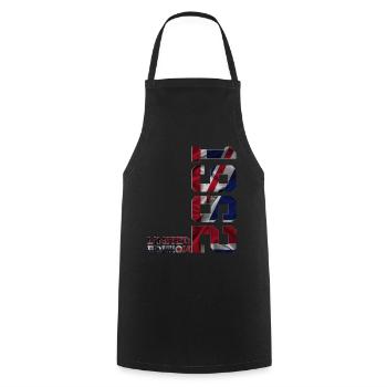 ÉDITION LIMITÉE ANGLETERRE 1962 64E ANNIVERSAIRE BRITANNIQUE - Tablier de cuisine - noir - Devant - AI Model Male 185 dark (185cm)