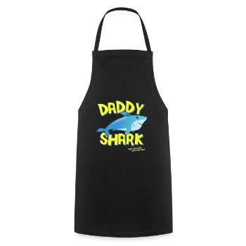 Daddy Shark Father's Day Gift - Cooking Apron - black - Front - AI Model Male 185 dark (185cm)