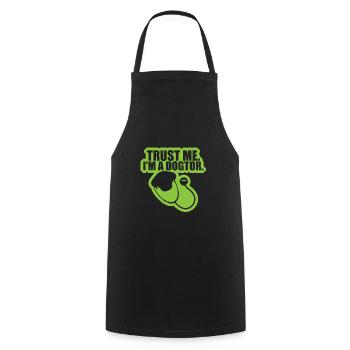 Trust Me I'm a Dogtor Funny Vet Veterinarian Dog - Cooking Apron - black - Front - AI Model Male 185 dark (185cm)