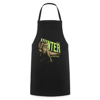 T Rex Hunter, Tyrannosaurus Dinosaur T-Rex Dino - Cooking Apron - black - Front - AI Model Male 185 dark (185cm)