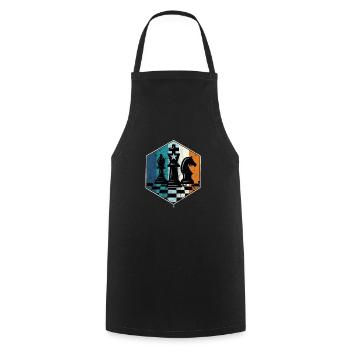 Retro Vintage Chess Piece Chess Master Club - Cooking Apron - black - Front - AI Model Male 185 dark (185cm)