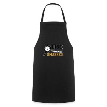 Funny Pickleball Puns Dink Responsibly Sports - Cooking Apron - black - Front - AI Model Male 185 dark (185cm)