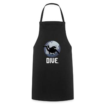 Cool Dive Underwater Graphic Scuba Diving - Kochschürze - Schwarz - Vorne - AI Model Male 185 dark (185cm)
