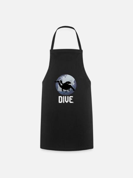 Cool Dive Underwater Graphic Scuba Diving - Cooking Apron - black