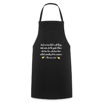 Romans 828 - Cooking Apron - black - Front - AI Model Male 185 dark (185cm)