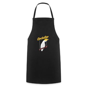 Cockatoo Cockatiel Parrot Lover - Cooking Apron - black - Front - AI Model Male 185 dark (185cm)