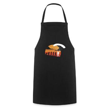 Evolution Of Skydiving Parachuting Skydiver - Cooking Apron - black - Front - AI Model Male 185 dark (185cm)