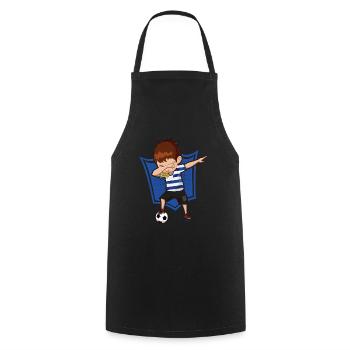 Fußballtupfen Uruguay Uruguayischer Fußballspieler - Kochschürze - Schwarz - Vorne - AI Model Male 185 dark (185cm)