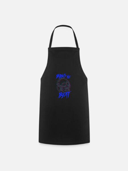 Skull with headphones - Cooking Apron - black