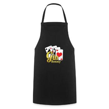 Gin Rummy Cards TwoPlayer Card Game French Cards - Cooking Apron - black - Front - AI Model Male 185 dark (185cm)