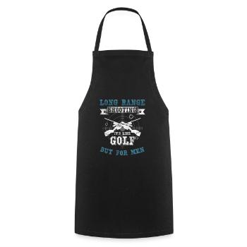 Long Range Shooting Coach Guns Instructors Gun - Cooking Apron - black - Front - AI Model Male 185 dark (185cm)