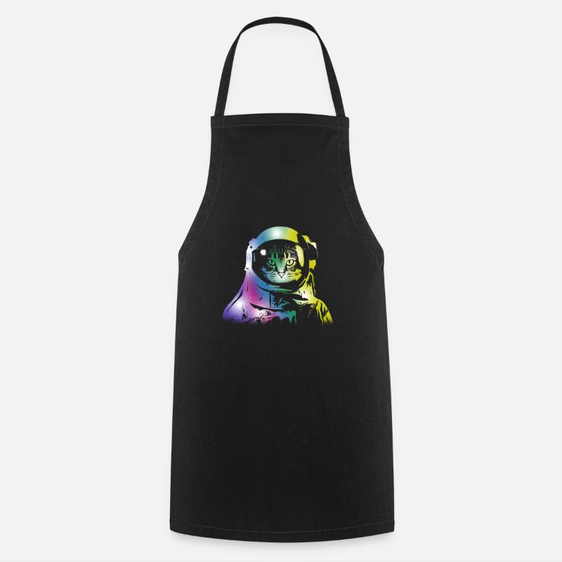 Cat Space Outerspace Galaxy Cats Kätzchenbesitzer - Kochschürze - Schwarz