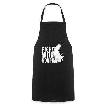 samurai - Cooking Apron - black - Front - AI Model Male 185 dark (185cm)