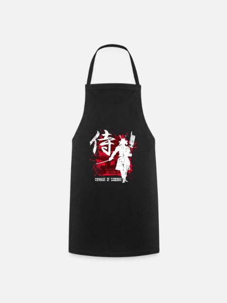 Samurai Krieger Geschenk - Kochschürze - Schwarz