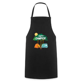 Tente Road Trip Camper Travel Feu de camp Voyager - Tablier de cuisine - noir - Devant - AI Model Male 185 dark (185cm)