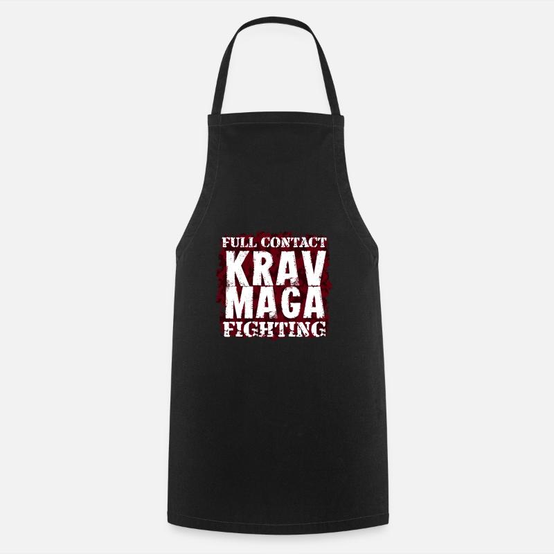 Krav Maga Nahkampf Kontaktkampf Geschenk - Kochschürze - Schwarz
