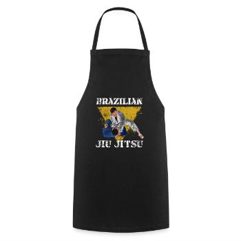 Jiu Jitsu Brasilien MMA - Kochschürze - Schwarz - Vorne - AI Model Male 185 dark (185cm)