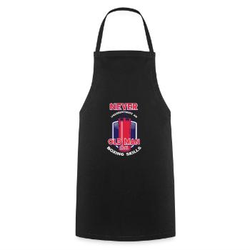 Old Man Boxing Boxers Funny Fighters Sports - Cooking Apron - black - Front - AI Model Male 185 dark (185cm)