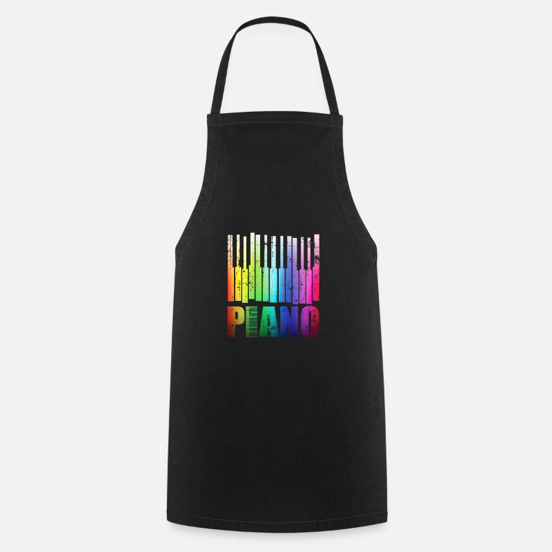 piano - Tablier de cuisine - noir