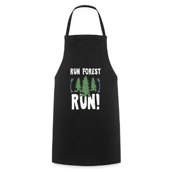 Funny Camper Run Forest Run Environmental - Cooking Apron - black - Front - AI Model Male 185 dark (185cm)