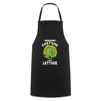 Vegan This Is My Costume I'm A Lettuce Vegetarian - Cooking Apron - black - Front - AI Model Male 185 dark (185cm)