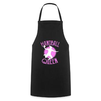 Handball fille reine sport - Tablier de cuisine - noir - Devant - AI Model Male 185 dark (185cm)