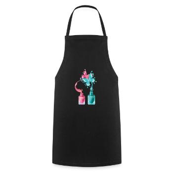 Manicurist Manicure Nail Art Cosmetics Beautician - Cooking Apron - black - Front - AI Model Male 185 dark (185cm)