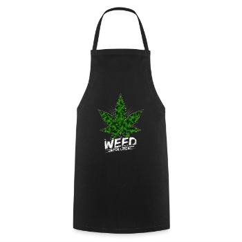 Weed - Cooking Apron - black - Front - AI Model Male 185 dark (185cm)