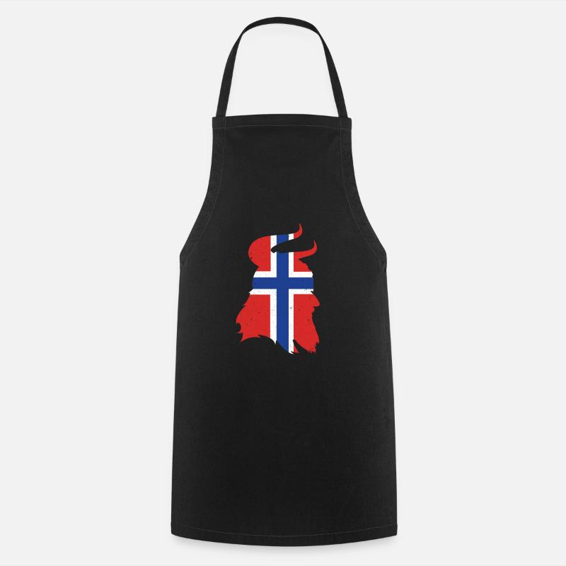 Norwegen Wikinger - Kochschürze - Schwarz