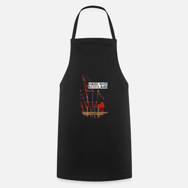 Scotland bagpipe gift - Cooking Apron - black