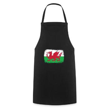 Wales - Cooking Apron - black - Front - AI Model Male 185 dark (185cm)