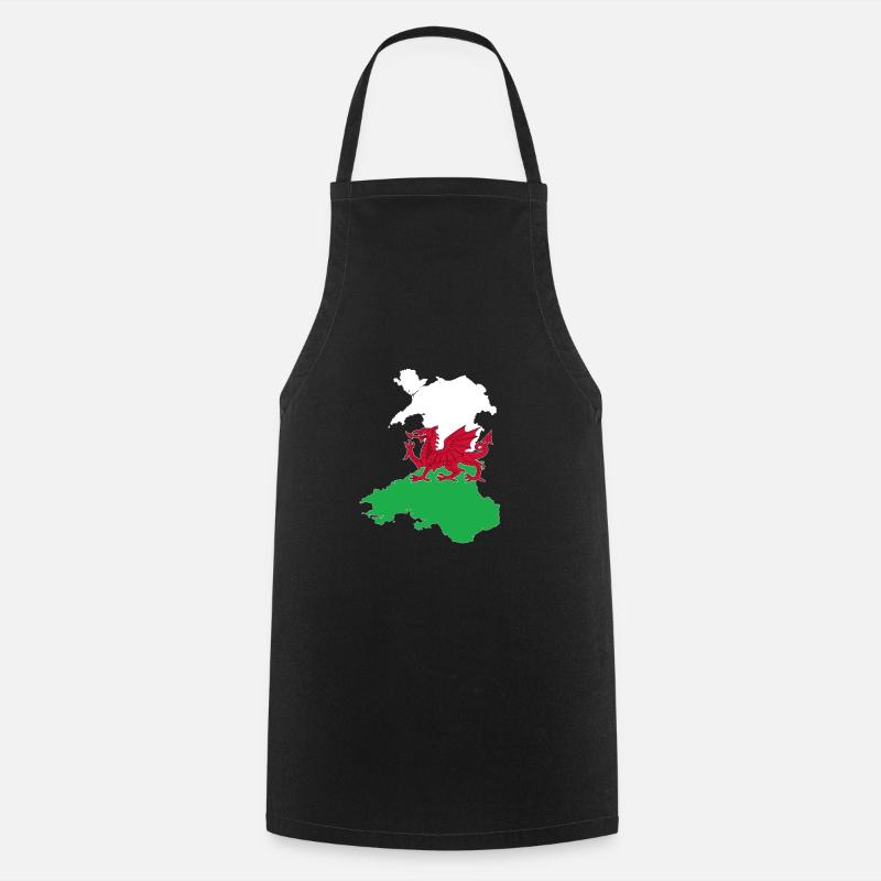 Wales - Cooking Apron - black