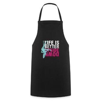 Pole Dancing Dancers Fitness Moves Life Is Better - Cooking Apron - black - Front - AI Model Male 185 dark (185cm)