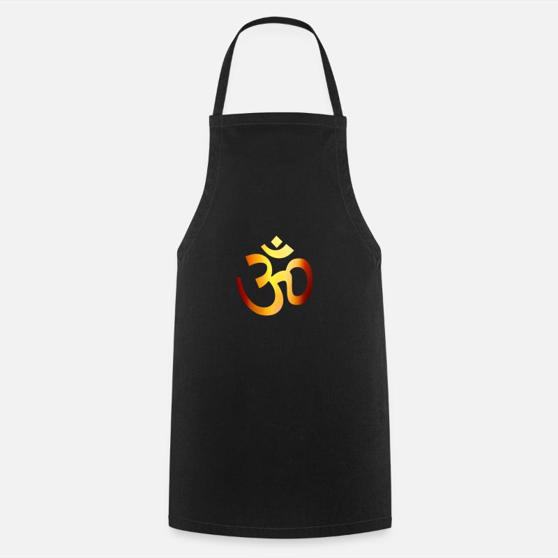Buddha Om Zen Bouddhisme Signe bouddhiste - Tablier de cuisine - noir