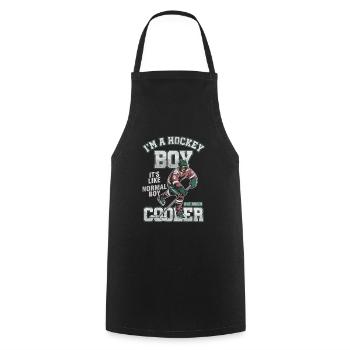 Player Hockeyist Hockey Coach Fan Wintersports - Cooking Apron - black - Front - AI Model Male 185 dark (185cm)