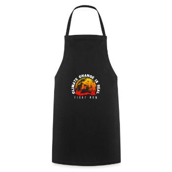 Climate change - Cooking Apron - black - Front - AI Model Male 185 dark (185cm)