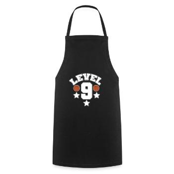 9e anniversaire Basket-ball Sport Garçon Cadeau - Tablier de cuisine - noir - Devant - AI Model Male 185 dark (185cm)